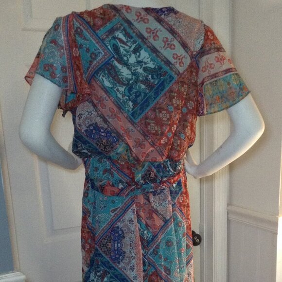 One World "XL" Live & Let Live, High-low Maxi; Cabincore, Chic Peasant-look, - Picture 4 of 5